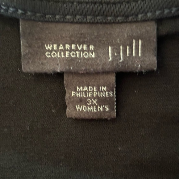 J.JILL Top Plus Sz 2X Black Rayon Stretch  Tunic Travel Friendly - Picture 5 of 10